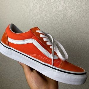 orange old skool vans